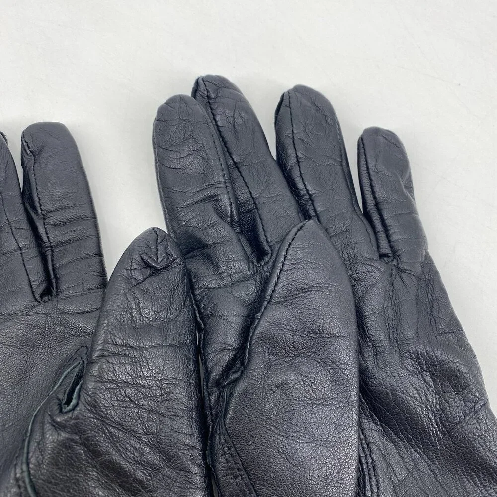 Genuine Leather Gloves Women’s Size 8.5 Black